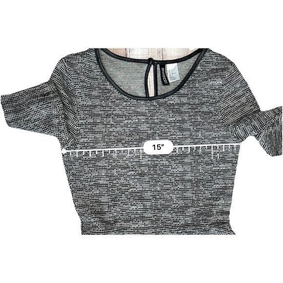 H&M Divided Marled Gray Knit Skate Dress 6 Casual Business Above‎ The Knee - Picture 5 of 12